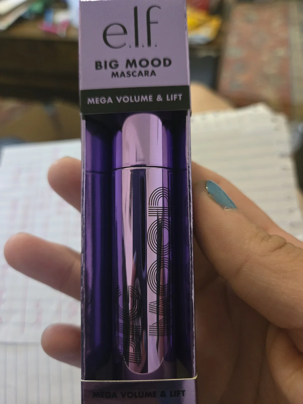 e.l.f. Big Mood Mascara - Purple Metallic Tube